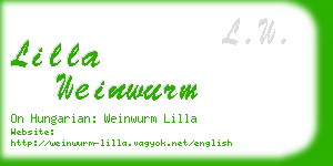 lilla weinwurm business card